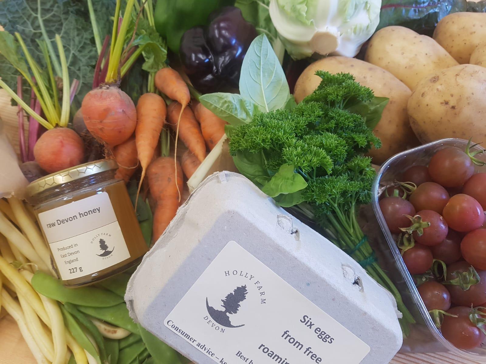 An example of one of our veg boxes